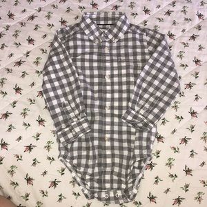 Boys Oxford Gingham Bodysuit